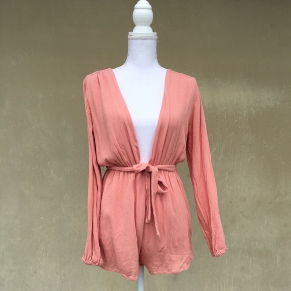 Lulus Pants - Lulu’s long sleeve vneck romper